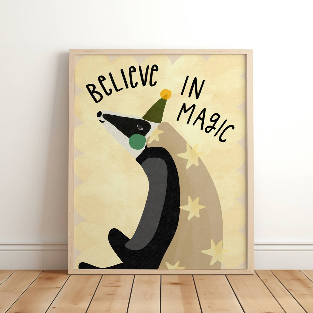 Lara & Kin - Art Print - Believe In Magic - Badger