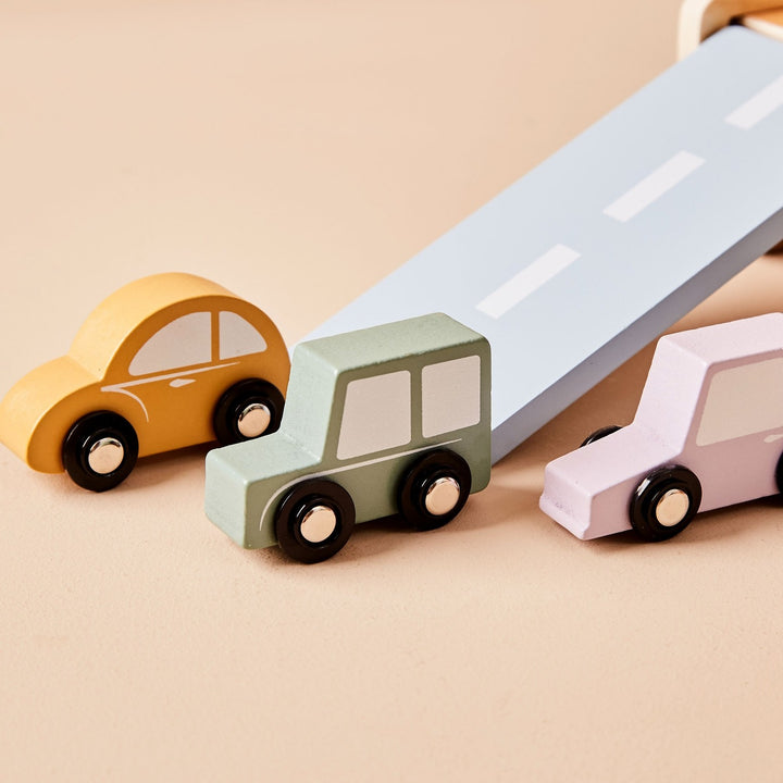 Just Bee Kids - Wooden Ferry Toy Playset With Cars