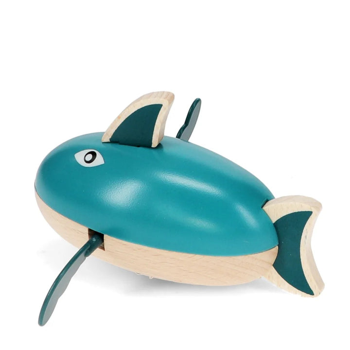 Rex London - Traditional Wooden Wind Up Bath Toy - Shark - Mabel & Fox