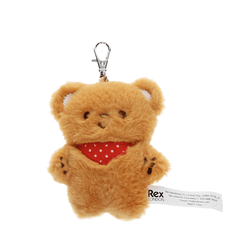 Rex London - Keyring Bag Charm - Fluffy Teddy Bear