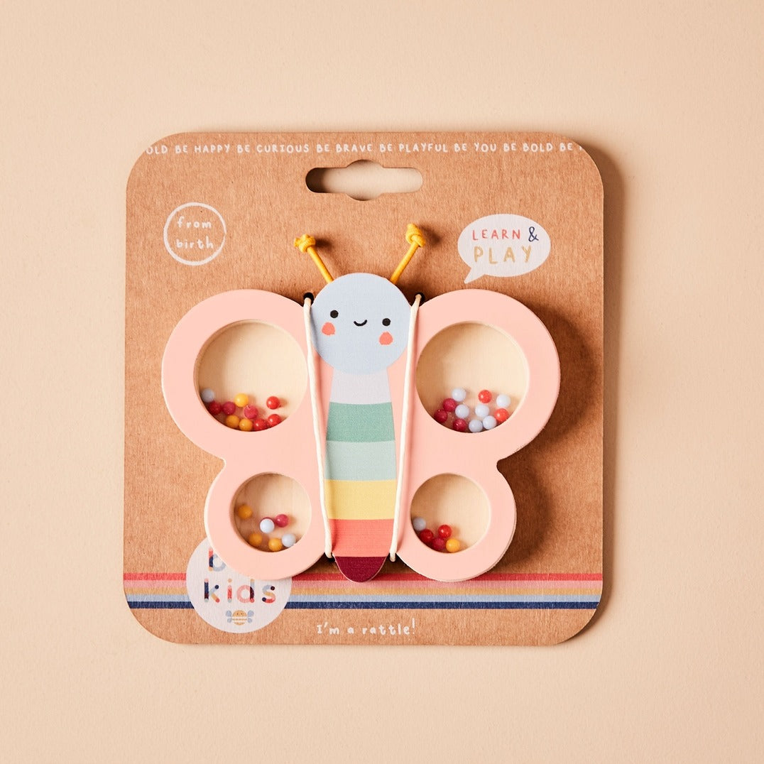 Just Bee Kids - Wooden Rattle - Butterfly
