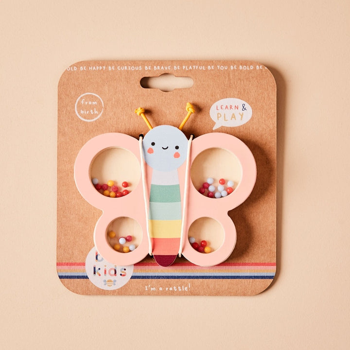 Just Bee Kids - Wooden Rattle - Butterfly