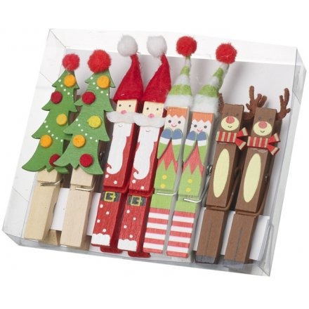 Gainsborough Giftware - Wooden Christmas Peg Set