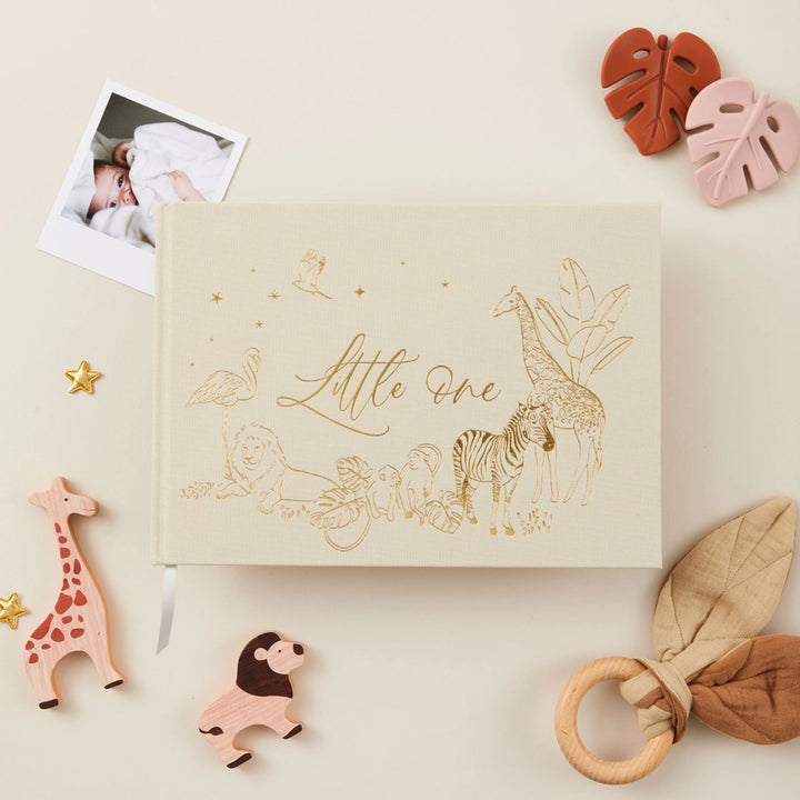 Blush & Gold - Baby Memory Book - Safari - Mabel & Fox