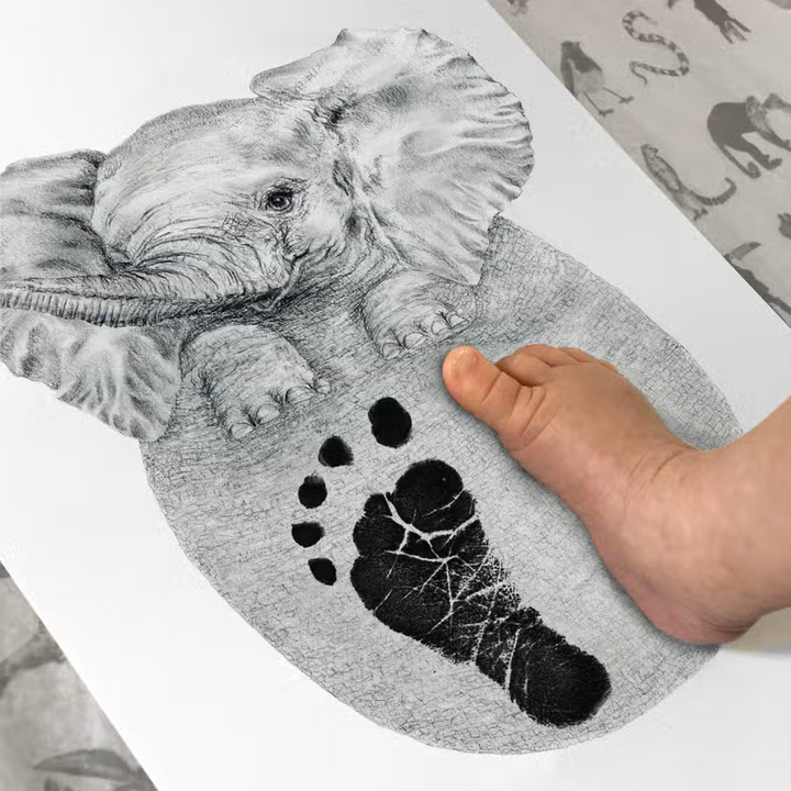 Lucy Coggle Designs - Baby Elephant Footprint Kit - Mabel & Fox