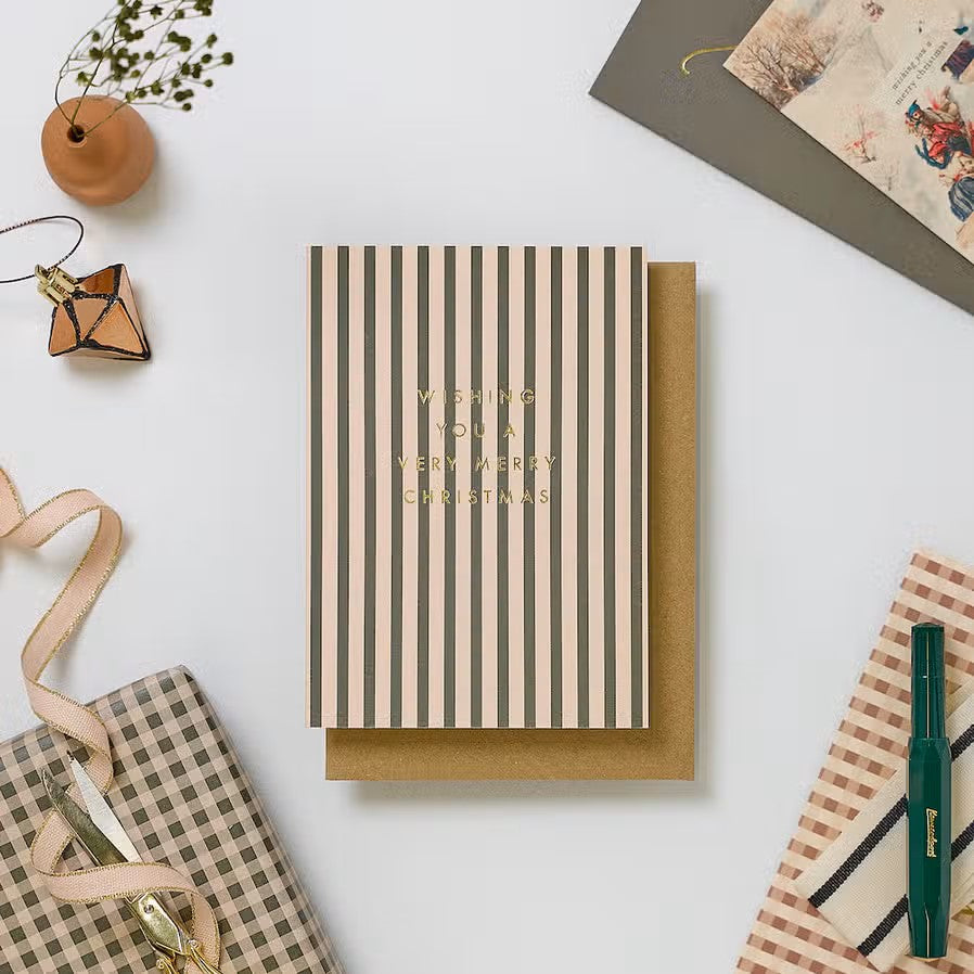 Katie Leamon - Christmas Card - Green Stripe