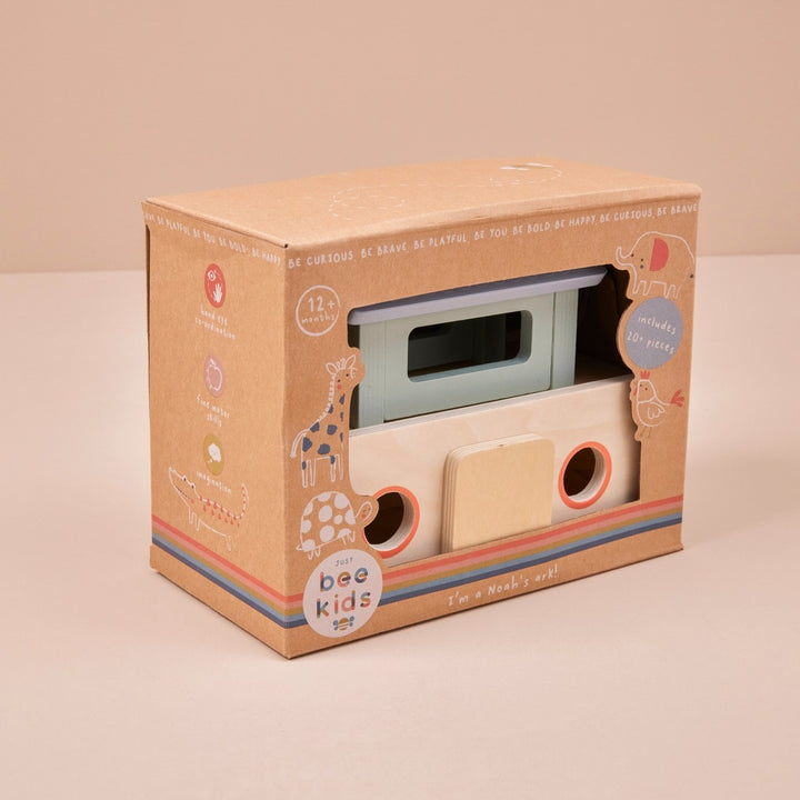 Just Bee Kids -  Wooden Shape Sorter - Noah's Ark - Mabel & Fox