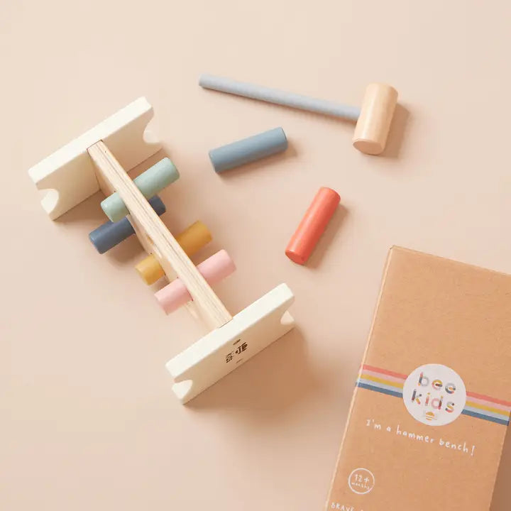 Just Bee Kids - Wooden Hammer Bench - Mabel & Fox
