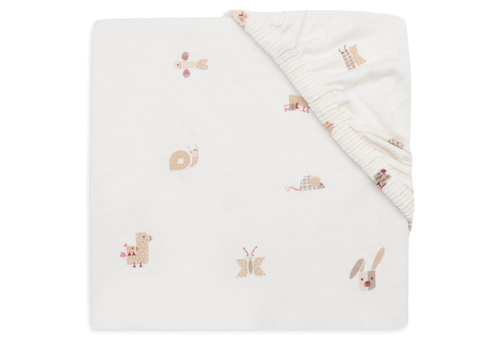 Jollein - Fitted Sheet Jersey - 70/75x140/150cm - Animal Friends