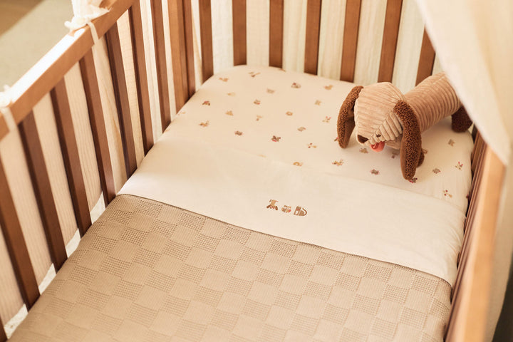 Jollein - Fitted Sheet Jersey - 70/75x140/150cm - Animal Friends