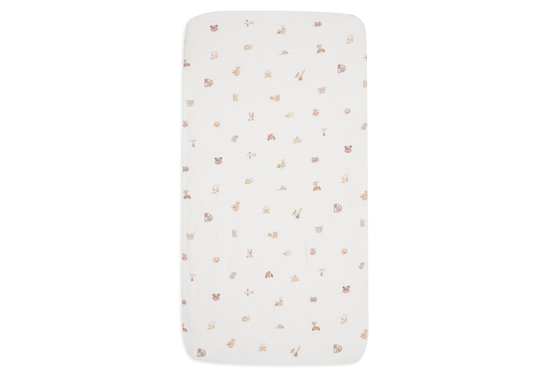 Jollein - Fitted Sheet Jersey - 60x120cm - Animal Friends