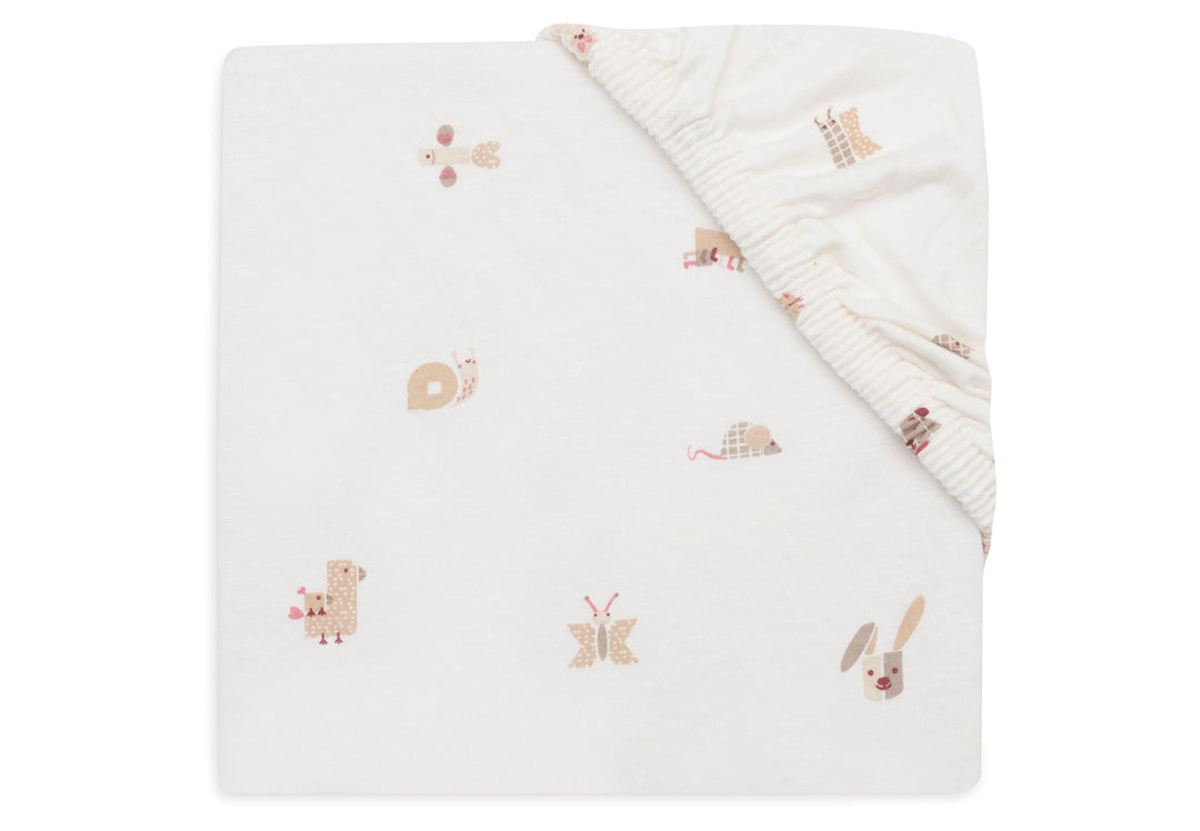 Jollein - Fitted Sheet Jersey - 60x120cm - Animal Friends