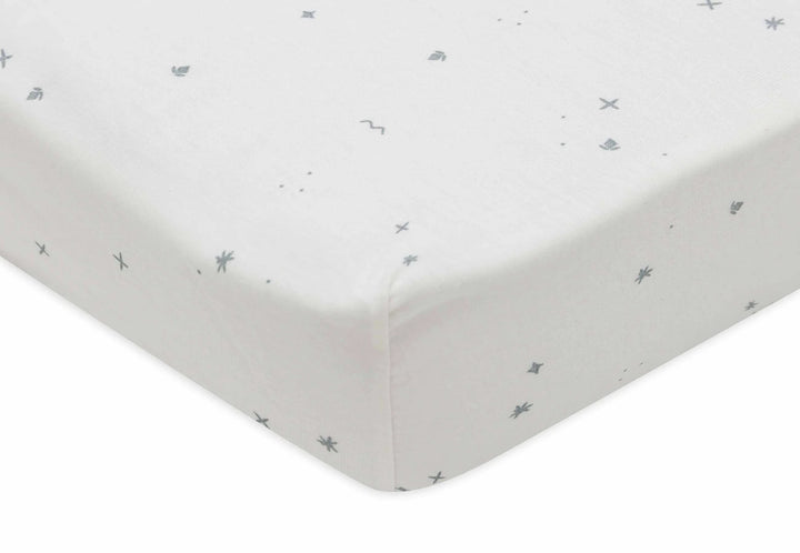 Jollein - Jersey Fitted Sheet 70/75x140/150cm Twinkling - Sea Green - Mabel & Fox