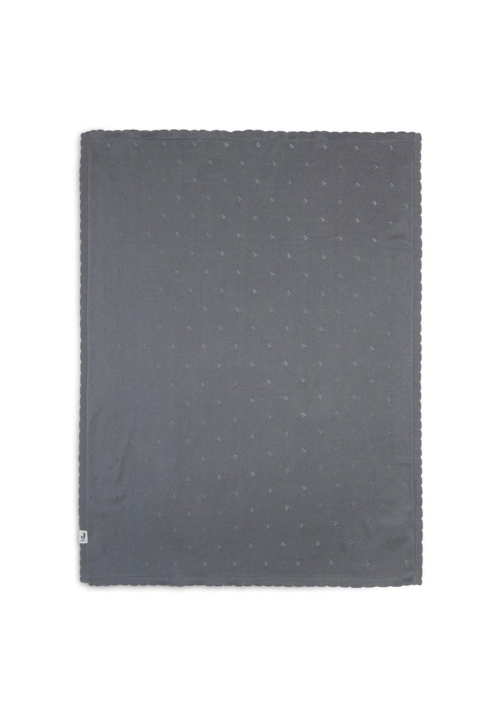 Jollein - Cradle Blanket - Pointelle - Storm Grey - Mabel & Fox