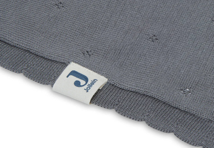 Jollein - Cradle Blanket - Pointelle - Storm Grey - Mabel & Fox