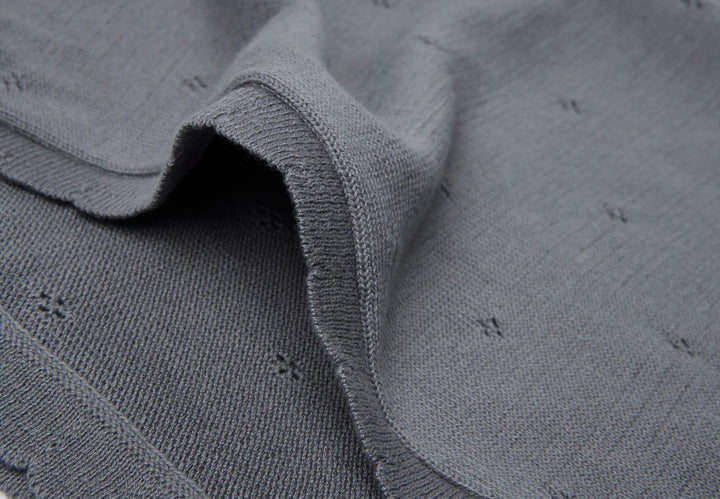 Jollein - Cradle Blanket - Pointelle - Storm Grey - Mabel & Fox