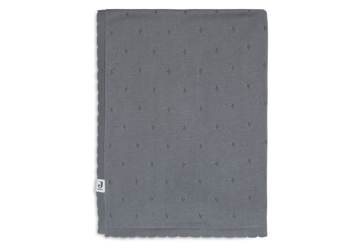 Jollein - Cradle Blanket - Pointelle - Storm Grey - Mabel & Fox