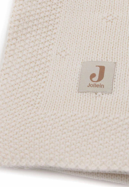 Jollein - Cradle Blanket -  Cosy Knit - Ivory - Mabel & Fox