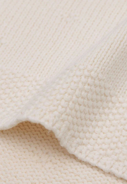 Jollein - Cradle Blanket -  Cosy Knit - Ivory - Mabel & Fox