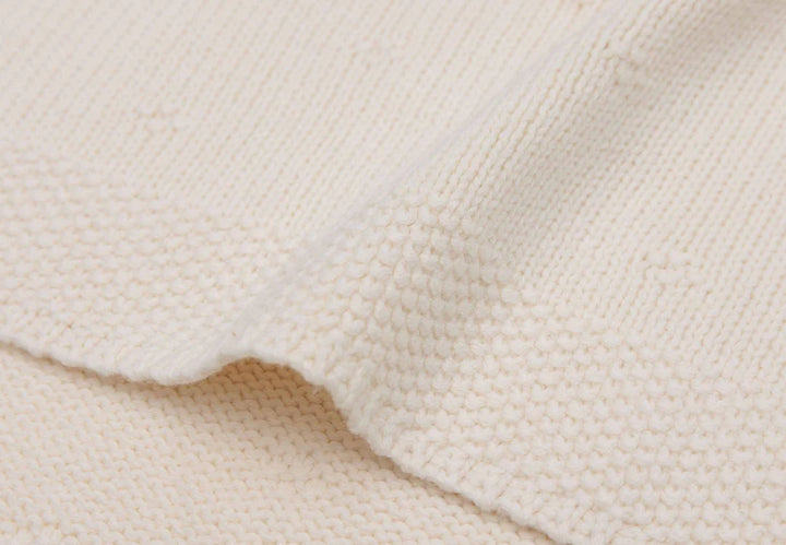 Jollein - Cradle Blanket -  Cosy Knit - Ivory - Mabel & Fox