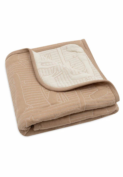 Jollein - Cradle Blanket - Jungle Jambo - Biscuit / Oatmeal - Mabel & Fox
