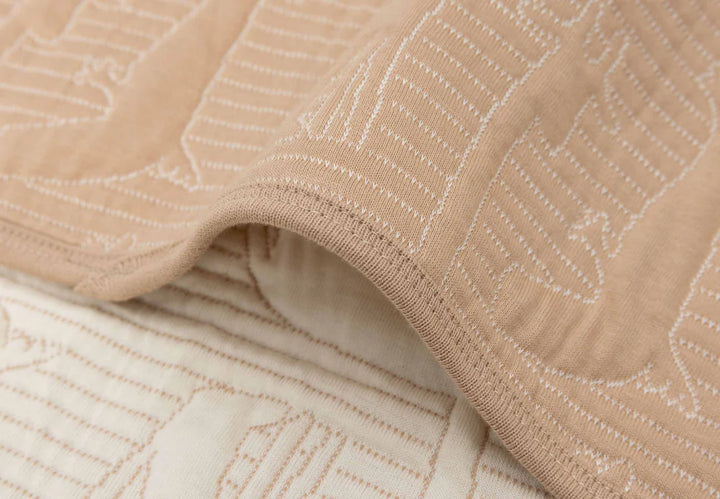 Jollein - Cradle Blanket - Jungle Jambo - Biscuit / Oatmeal - Mabel & Fox