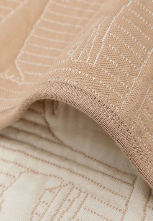 Jollein - Cradle Blanket - Jungle Jambo - Biscuit / Oatmeal - Mabel & Fox