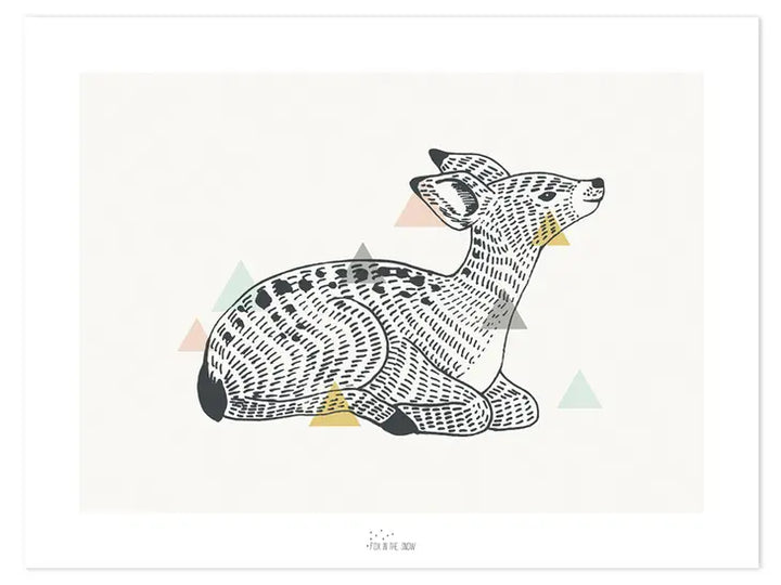 Lilipinso - Art Print - Enchanted Deer - 30x40 cm - Mabel & Fox