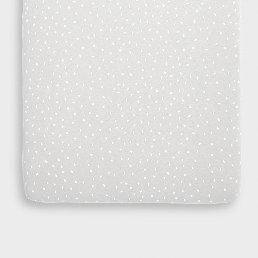 The Little Green Sheep - Crib Linen Sheets - Dove Rice - Mabel & Fox