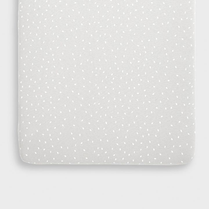 The Little Green Sheep - Crib Linen Sheets - Dove Rice - Mabel & Fox