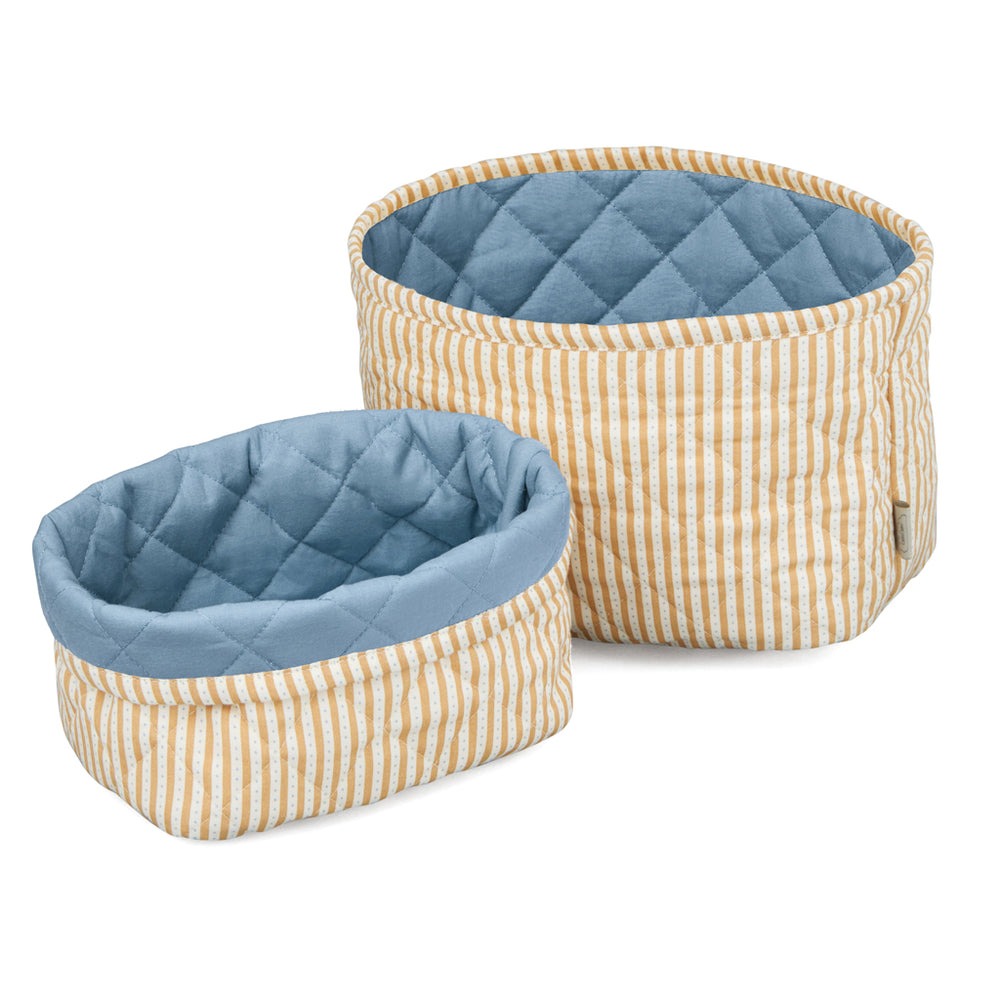 Cam Cam Copenhagen - Quilted Storage Basket - OCS - Oatfield (2 Pack)