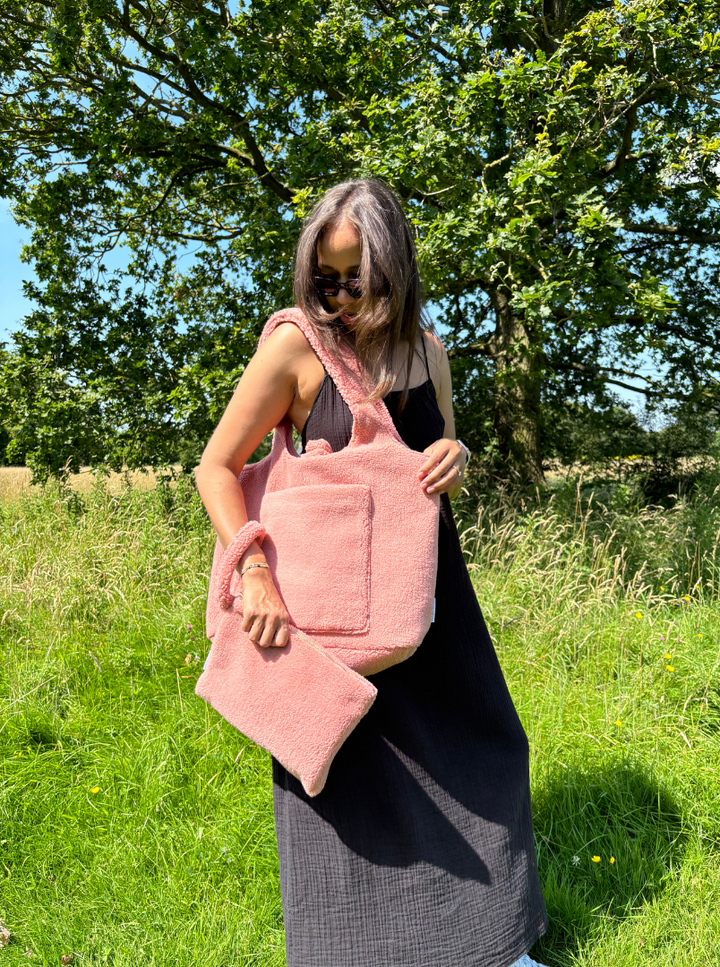 Mabel & Fox - Teddy Pouch - Rose Pink - Mabel & Fox