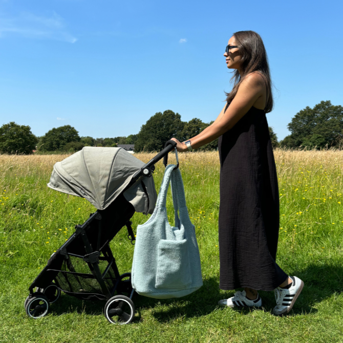 Mabel & Fox - Teddy Tote Bag - Ice Blue - Mabel & Fox