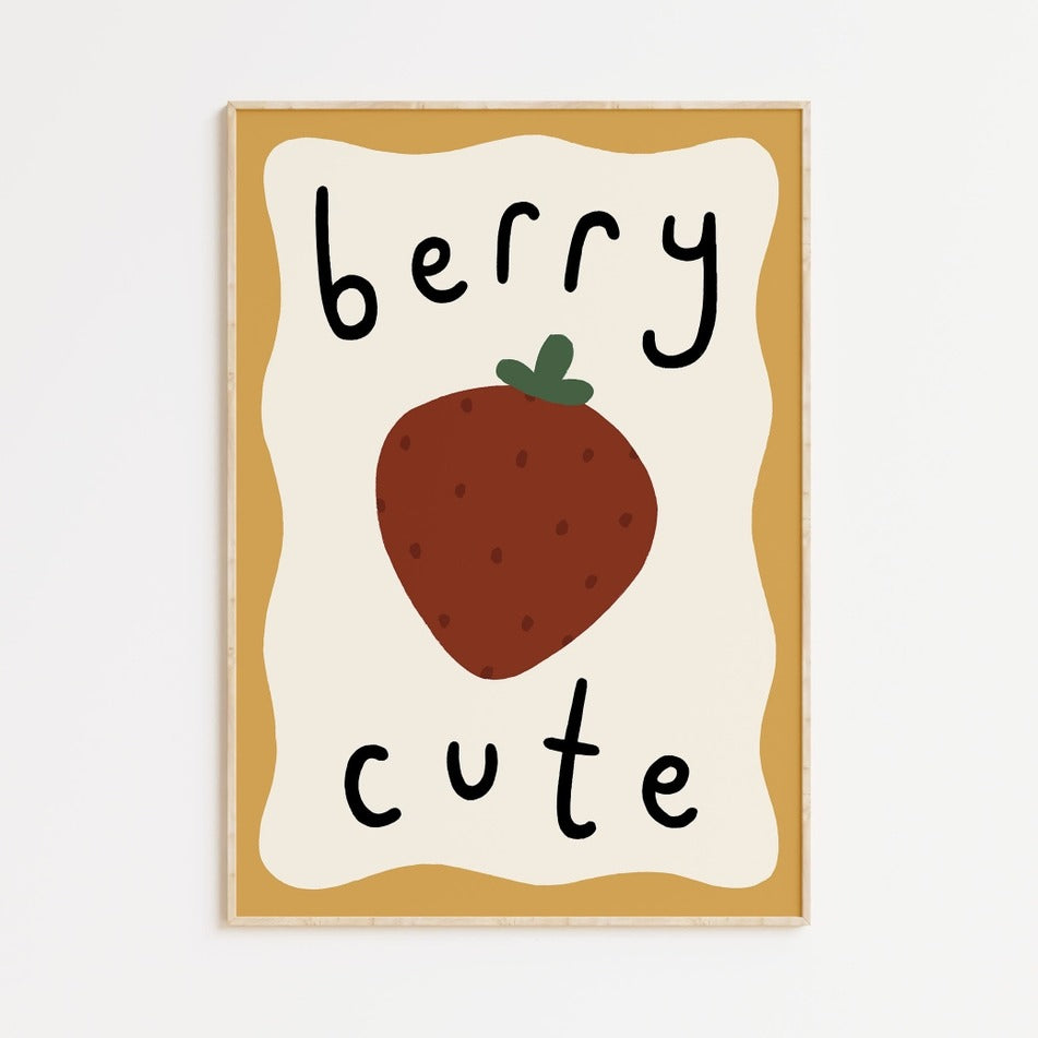 Kitty Makes - Berry Cute Print - A4