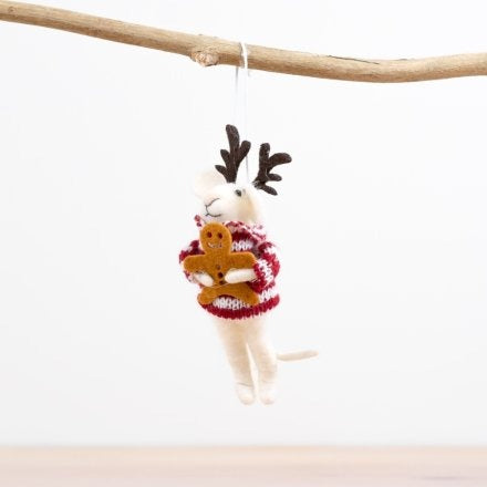 Gainsborough Giftware - Hanging Mouse Wearing Antlers