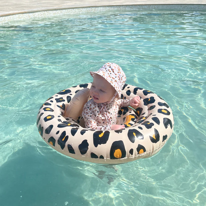 Swim Essentials - Baby Float - Beige Leopard -0-1 years