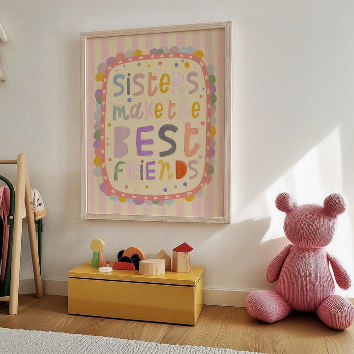 Lara & Kin - Art Print - Sisters Make The Best Friends