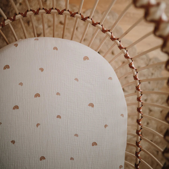 Mushie - Crib Sheet - Rainbow - Mabel & Fox