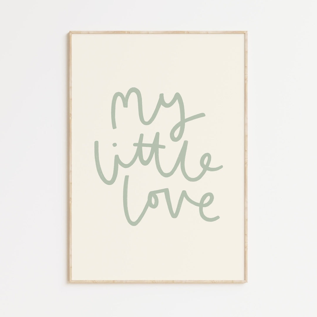 Kitty Makes - My Little Love Print - Pale Green - A4