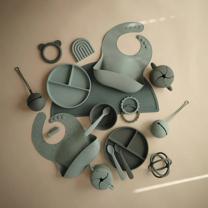 Mushie - Teether - Bear - Dried Thyme - Mabel & Fox