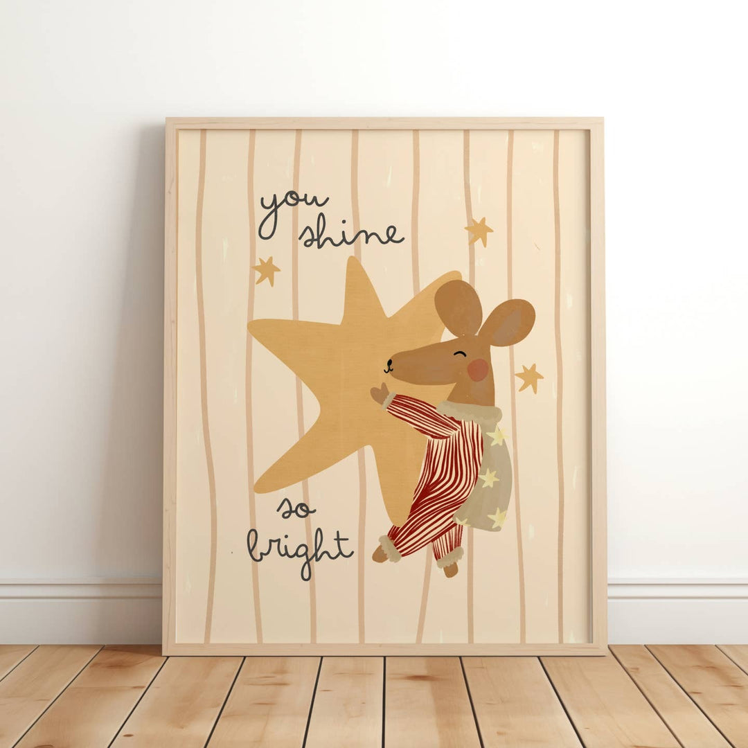 Lara & Kin - Art Print - You Shine So Bright - Mouse