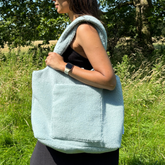 Mabel & Fox - Teddy Tote Bag - Ice Blue - Mabel & Fox