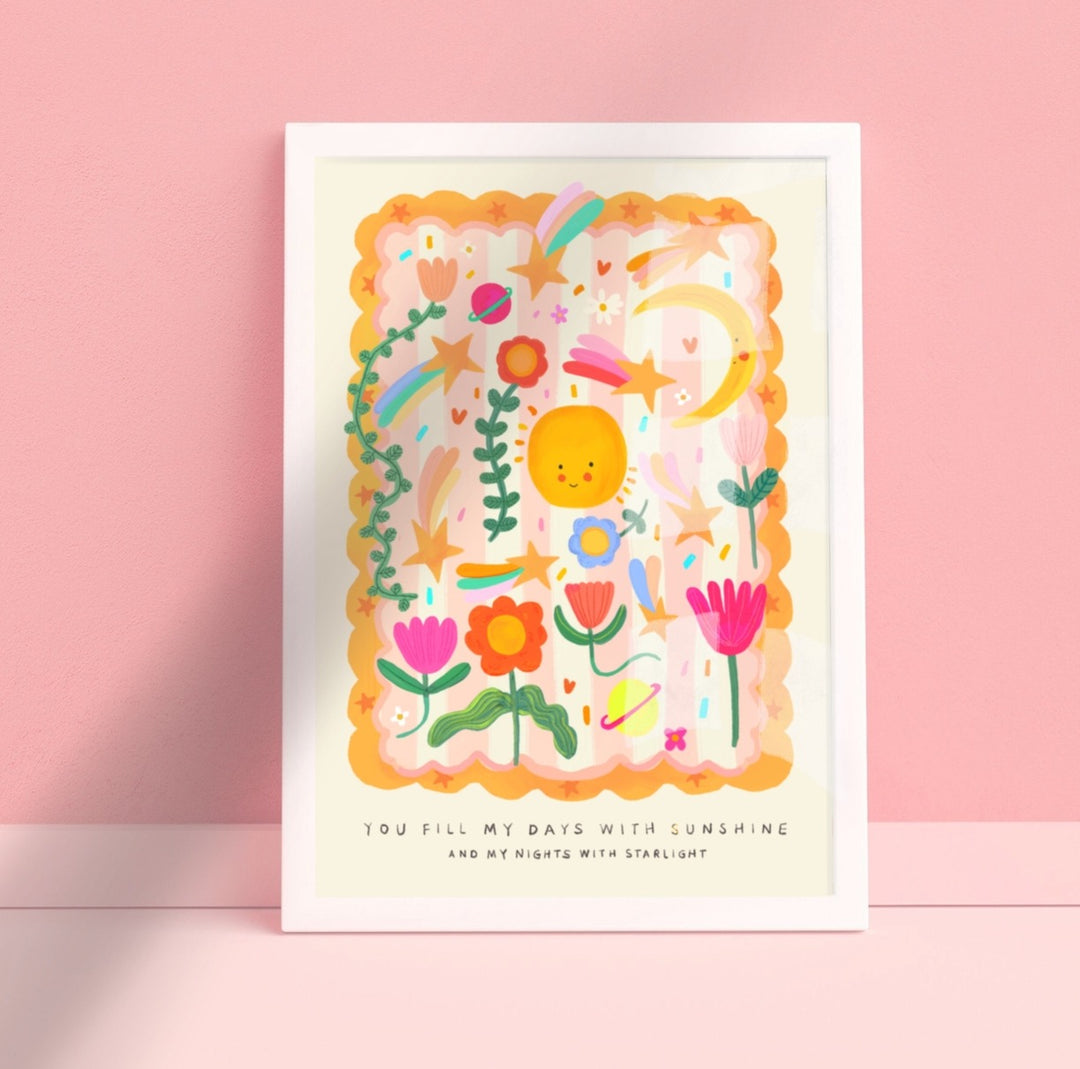 Kate Fox Design - Art Print - Sun & Stars - A4