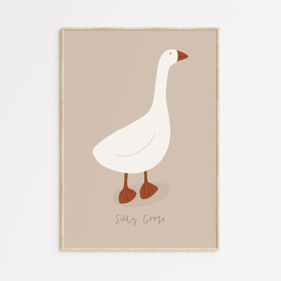 Kitty Makes - Silly Goose Print - A4 - (Neutral)