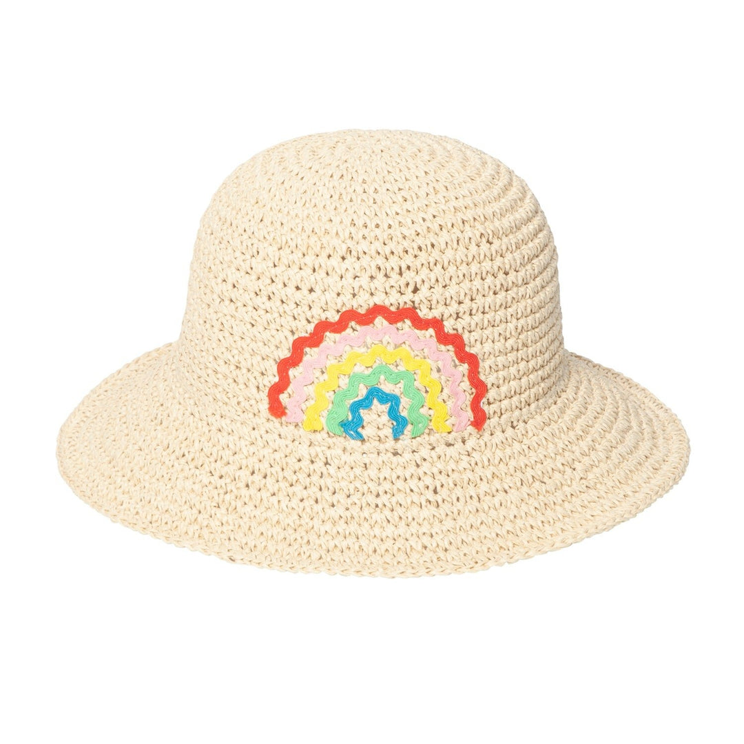 Rockahula - Sun Straw Bucket Hat - Ric Rac Rainbow - (3-6 Years)