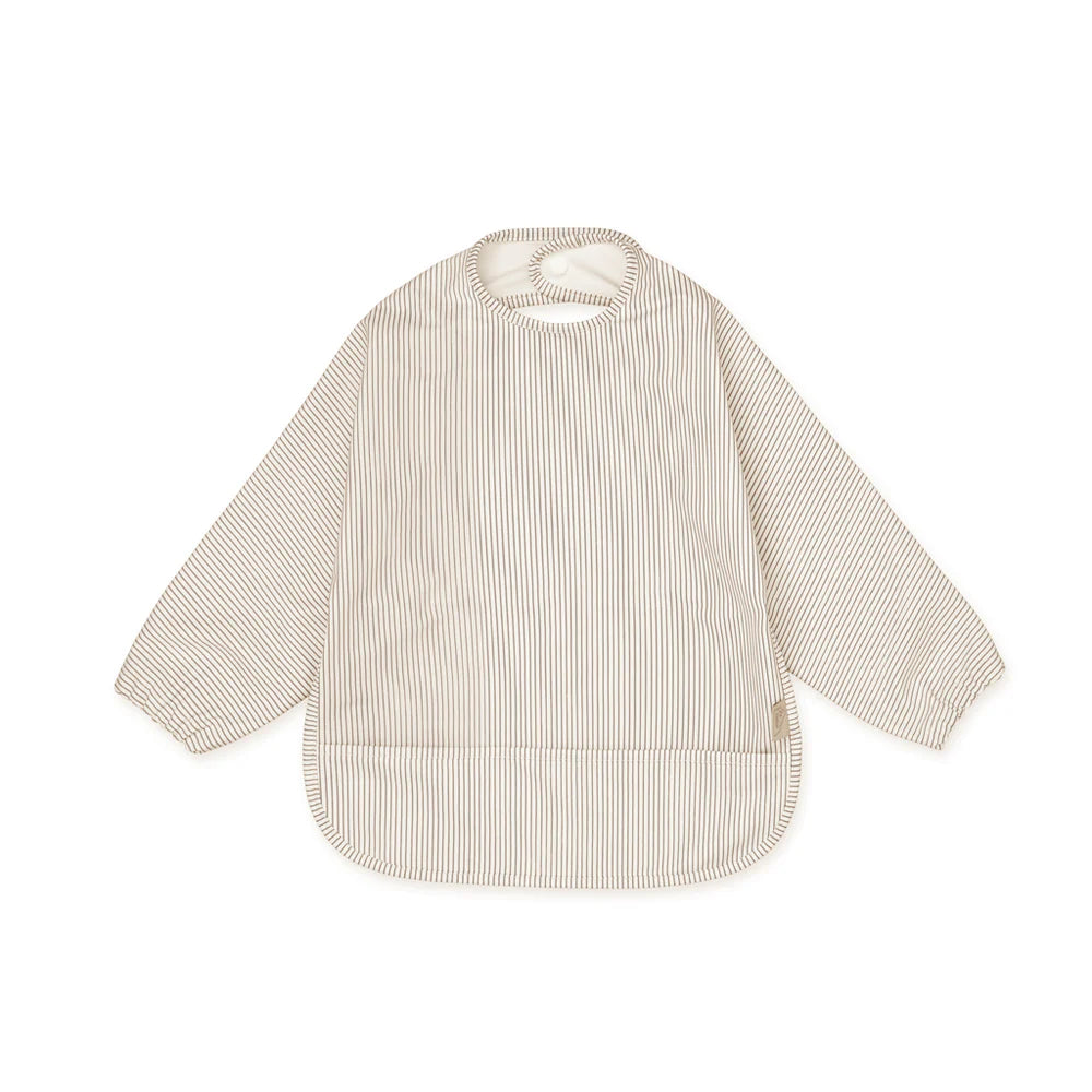 Cam Cam Copenhagen - Sleeved Bib -  Classic Stripes Camel - Mabel & Fox