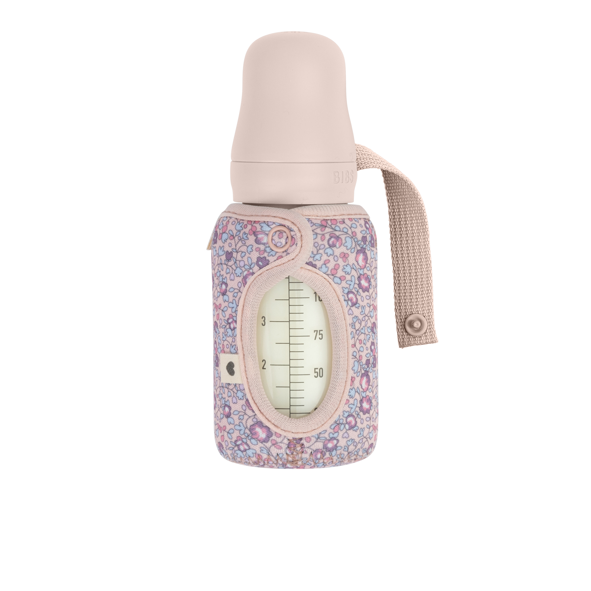 Bibs x Liberty Baby Bottle Sleeve Small Blush Mabel & Fox