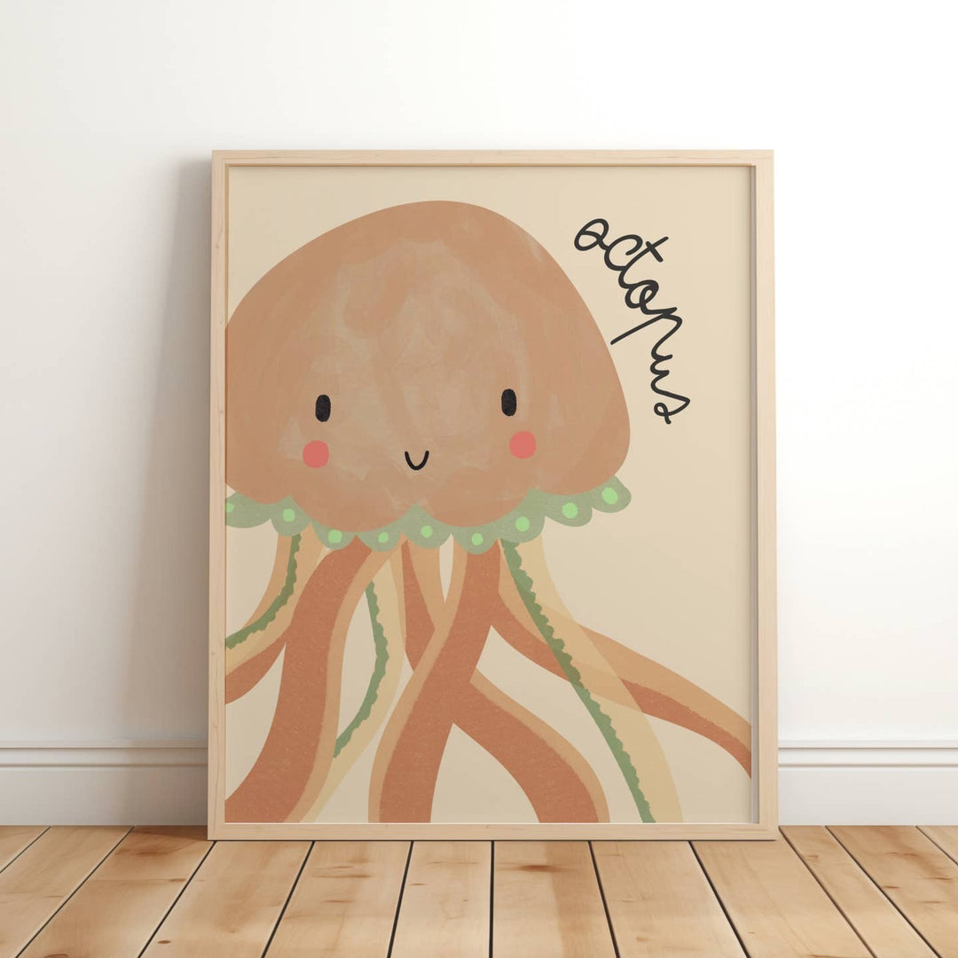Lara & Kin - Art Print - Octopus - Pink