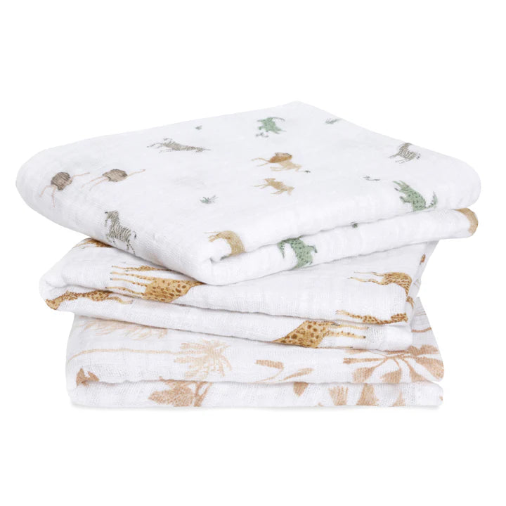 Aden Anais Cotton Muslin Squares Safari Dream 3 Pack Mabel Fox