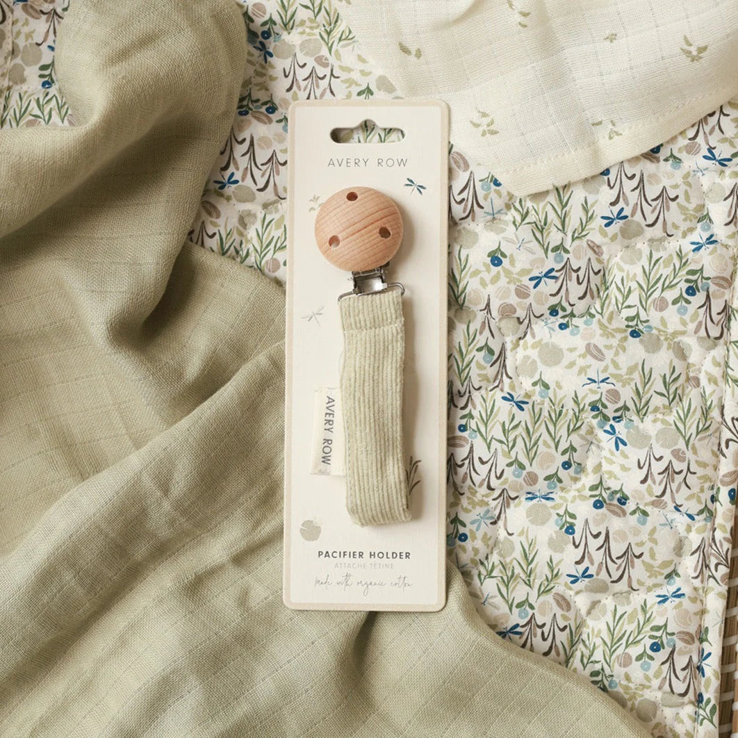 Avery Row - Pacifier Holder - Corduroy Willow